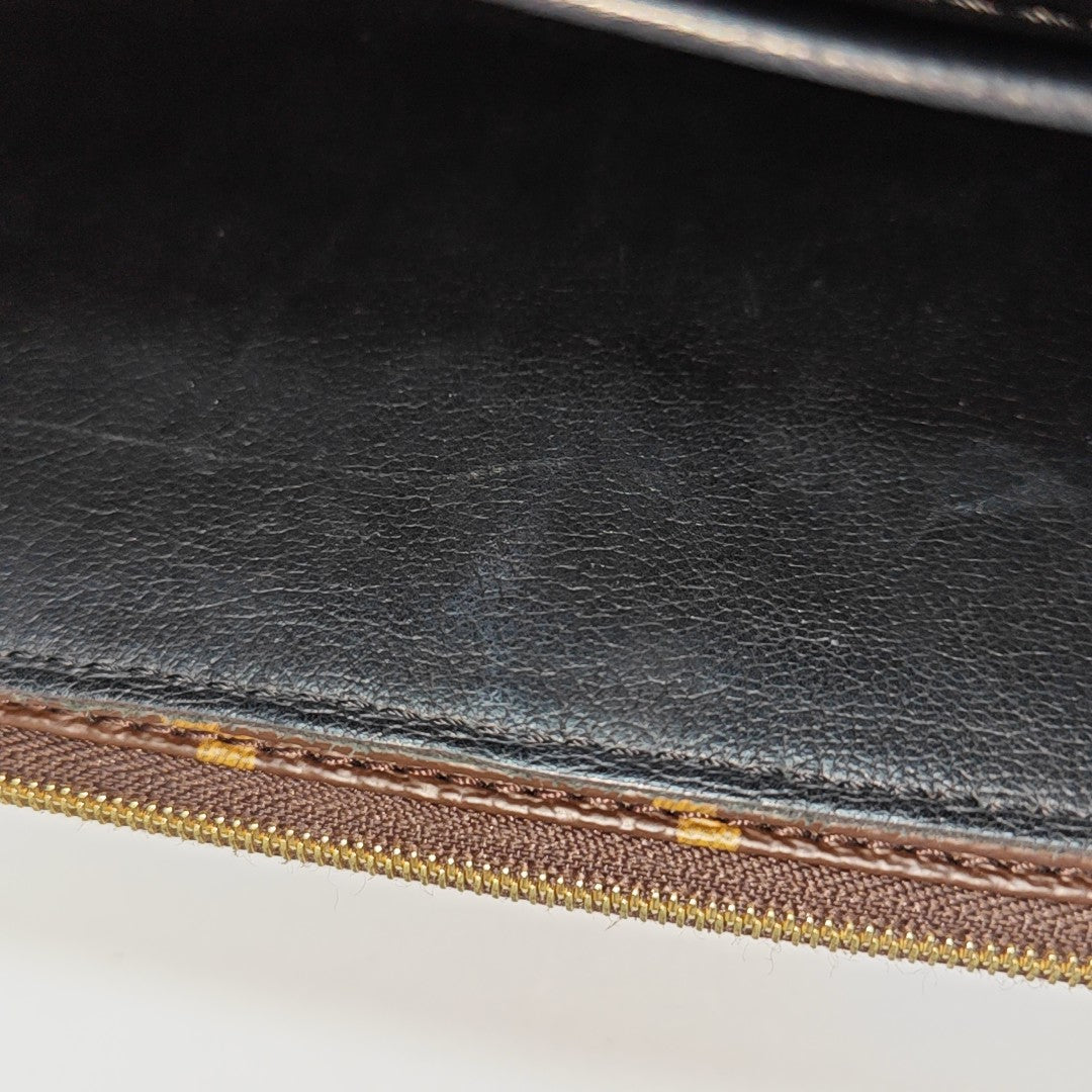 MARCEAU Monogram Coated Canvas Brown