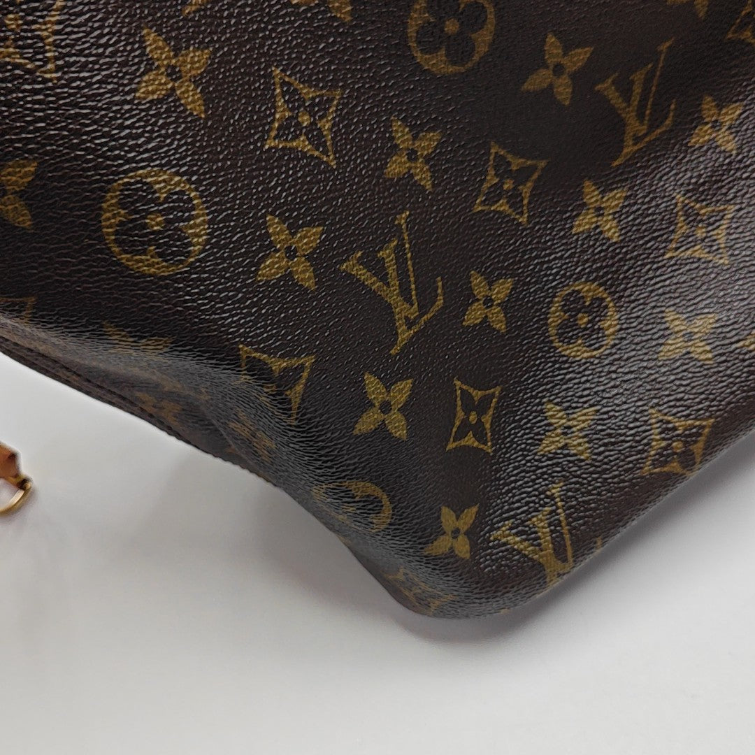 NEVERFULL MM Monogram Coated Canvas Brown