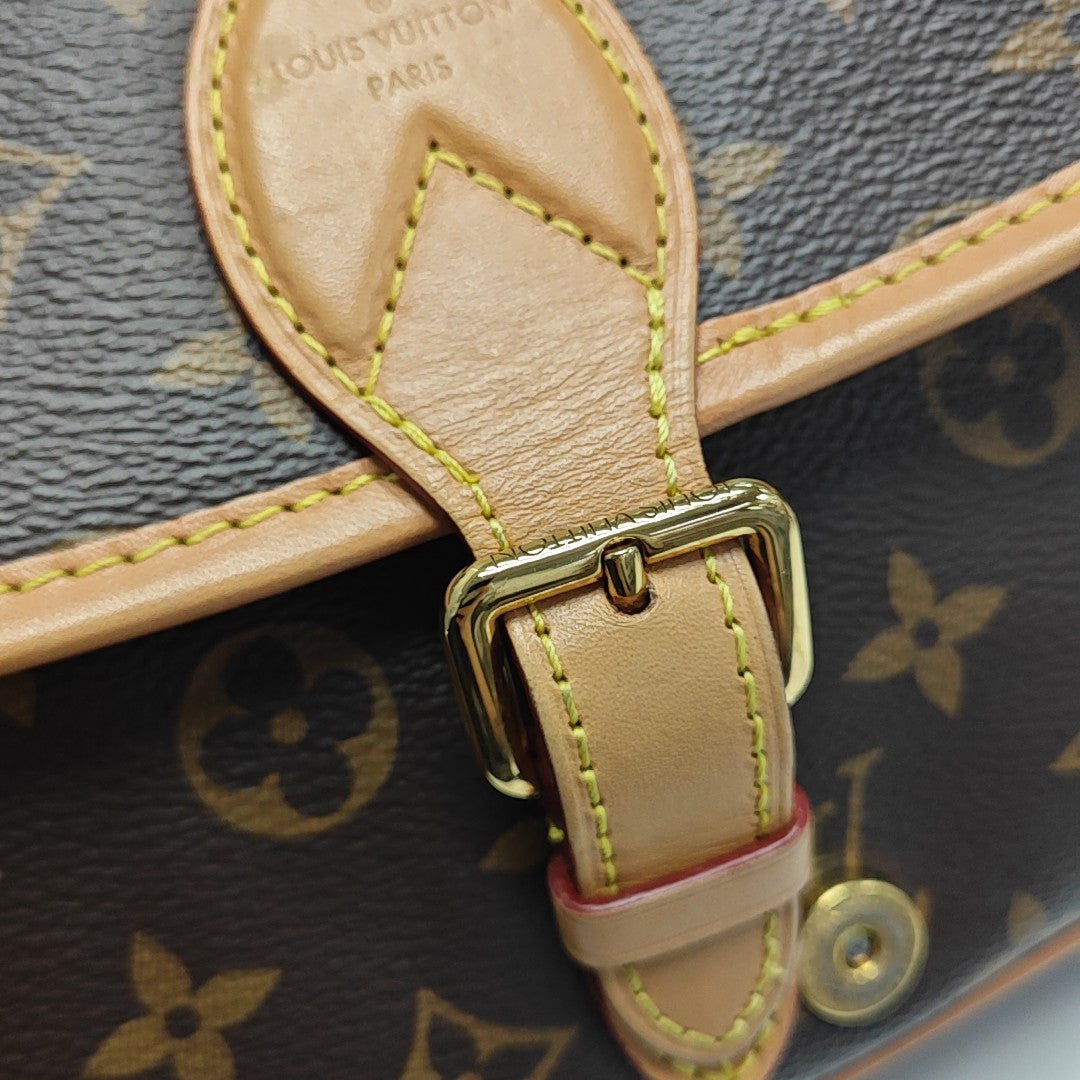 DIANE Monogram Coated Canvas Brown