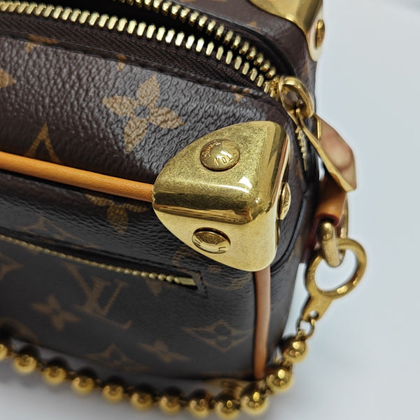 SOFT TRUNK Mini Monogram Coated Canvas Brown