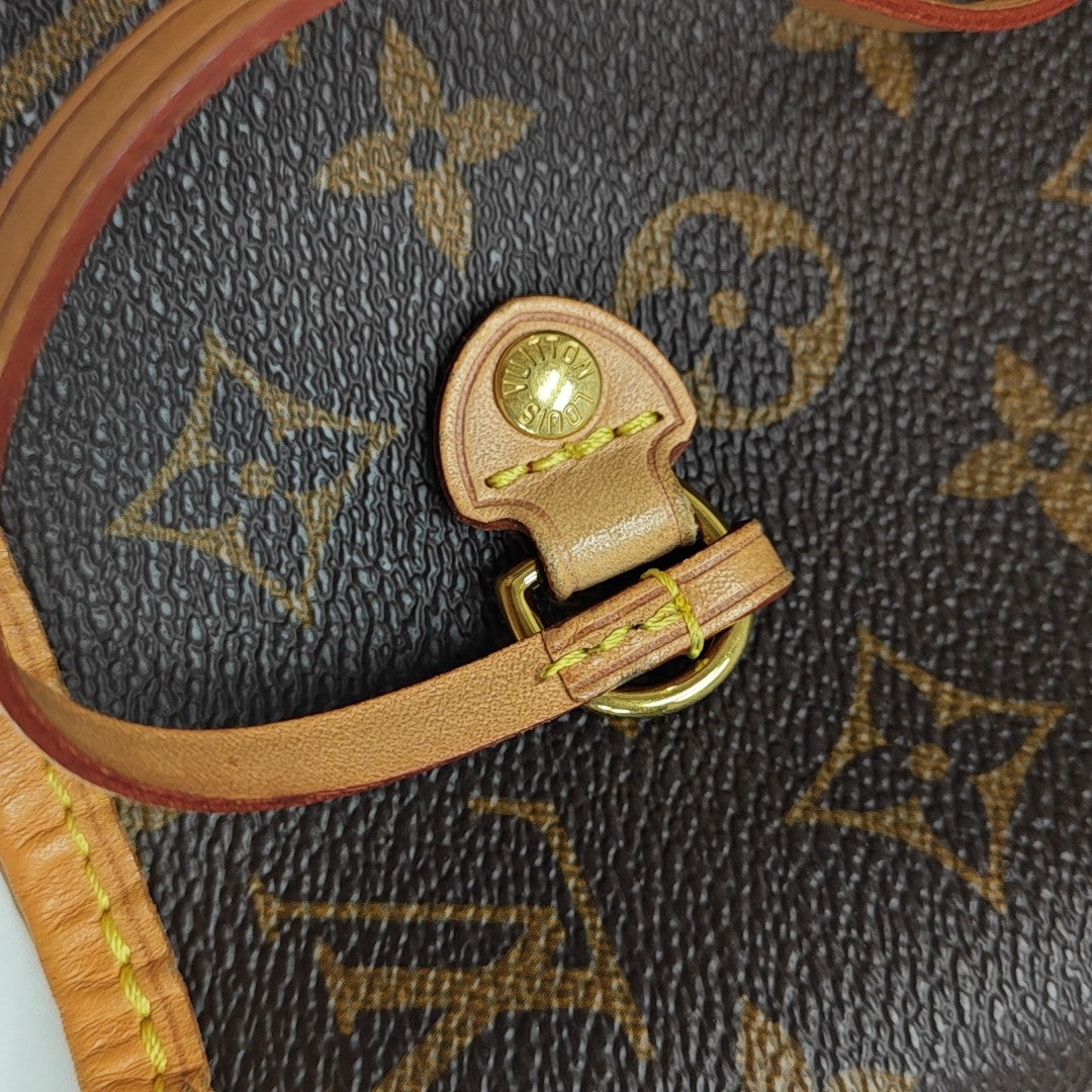 NEVERFULL MM Monogram Coated Canvas Brown
