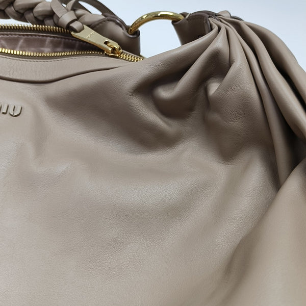 Calfskin Shoulder Bag Beige