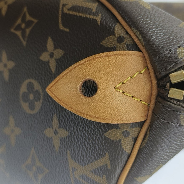 SPEEDY 30 Monogram Coated Canvas Brown