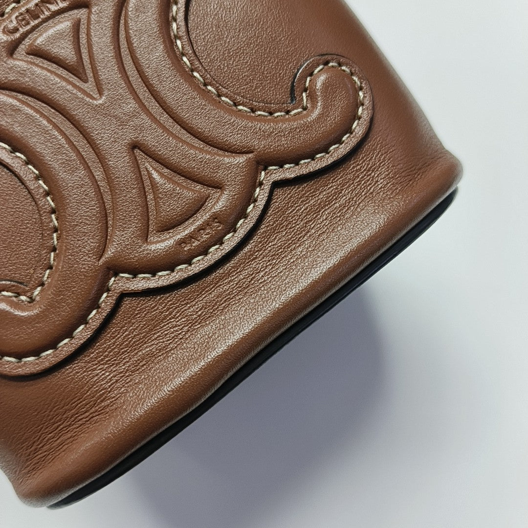 Calfskin Shoulder Bag Brown