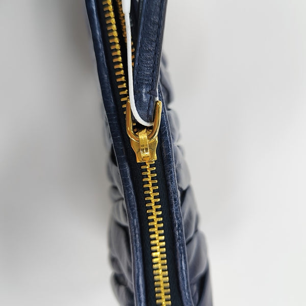 Quilted Lambskin Clutch Blue