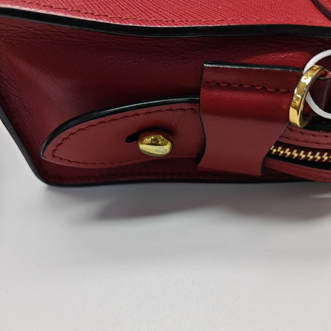 Saffiano Calfskin Shoulder Bag Red