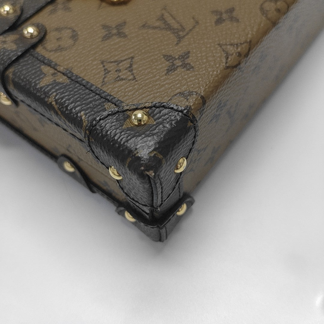 PETITE MALLE Monogram Coated Canvas Brown