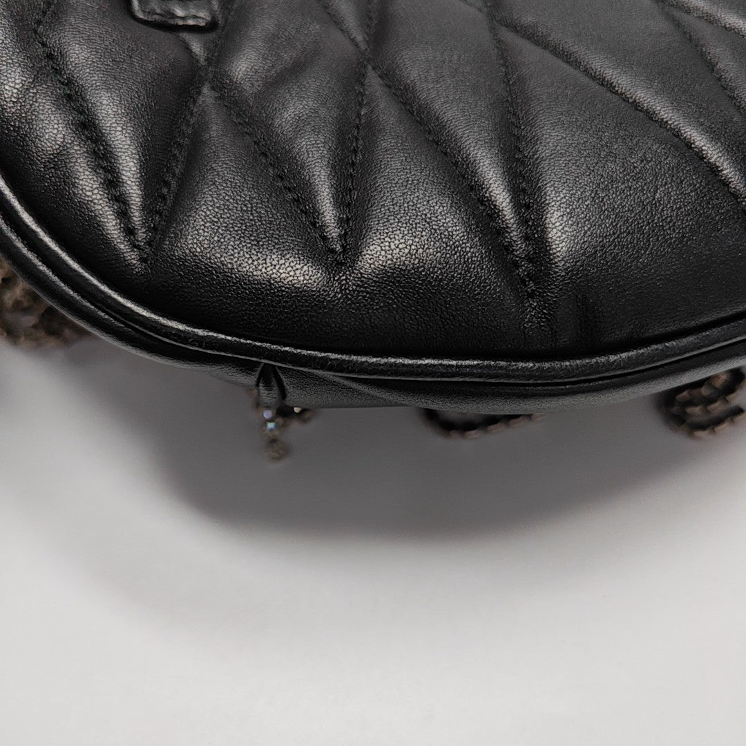 Fringed Lambskin Black