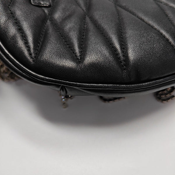 Fringed Lambskin Black
