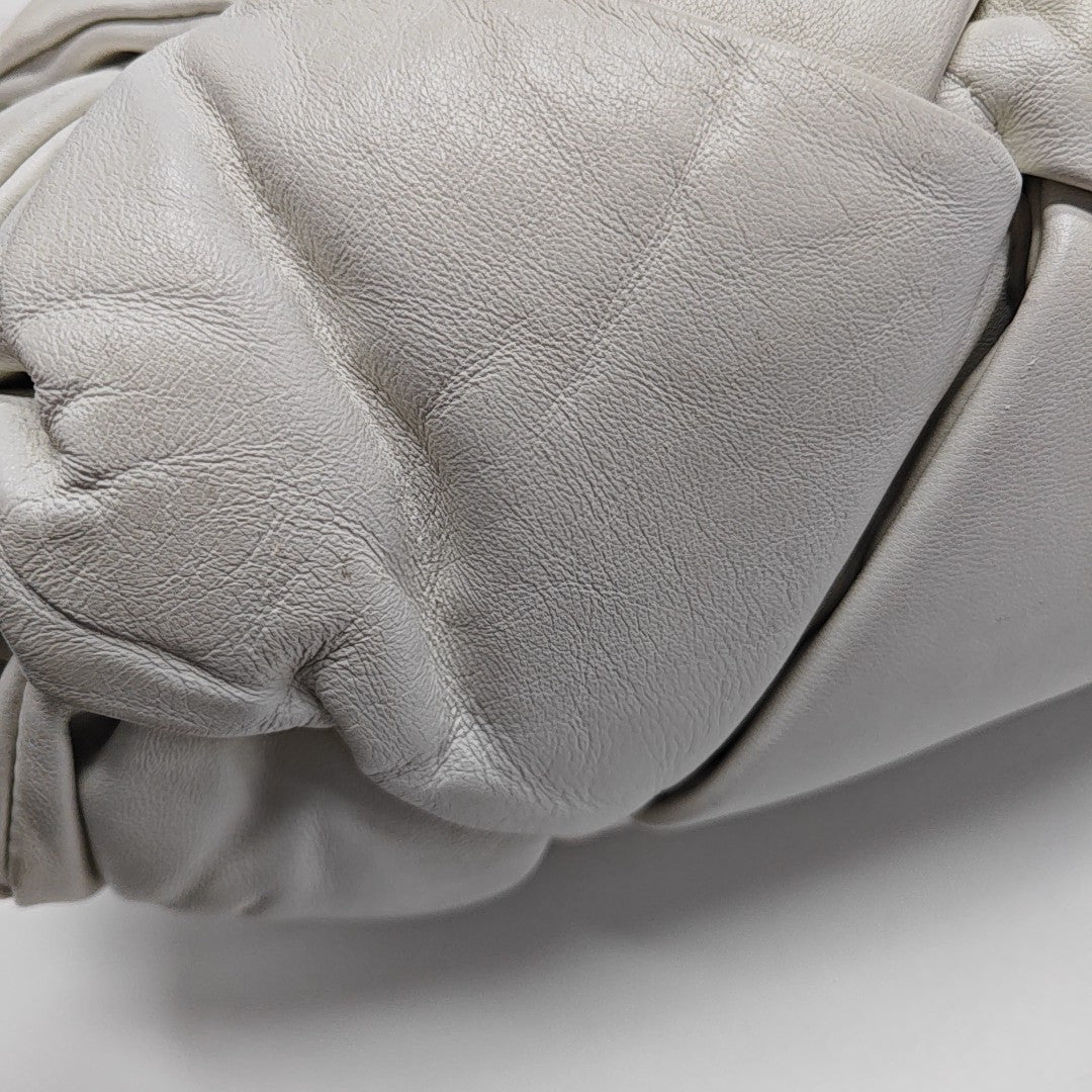 Lambskin Top Handle Bag White