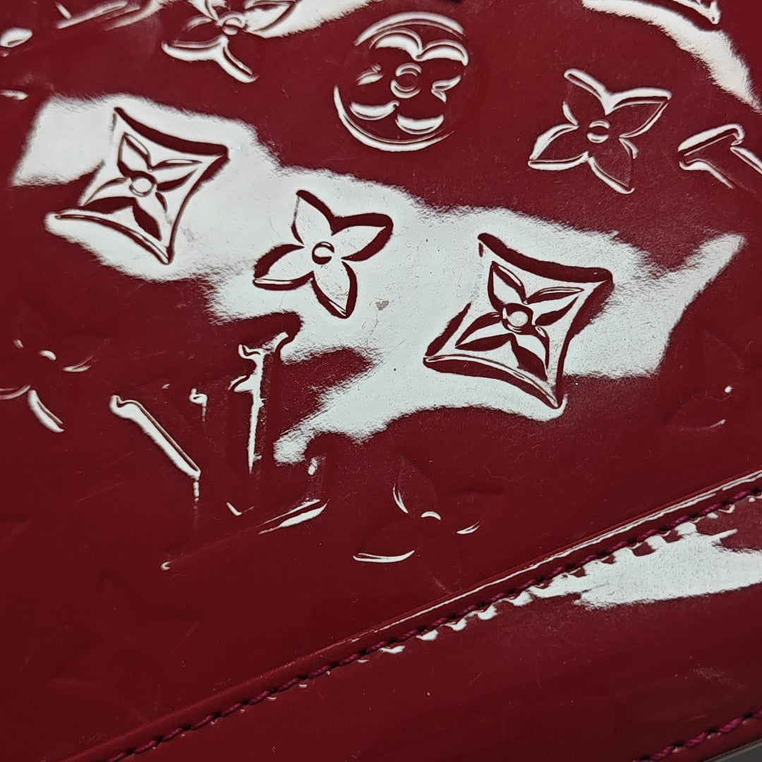 ALMA BB Monogram Patent Leather Red