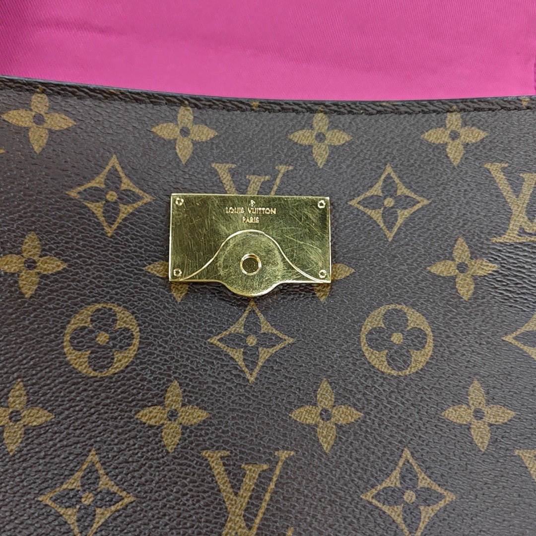 CLUNY PM Monogram Coated Canvas Brown