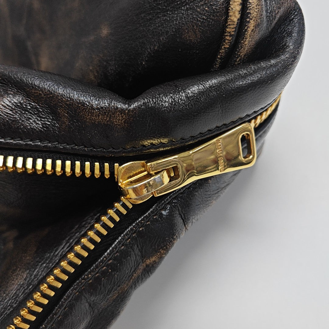 Beau Large Lambskin Brown