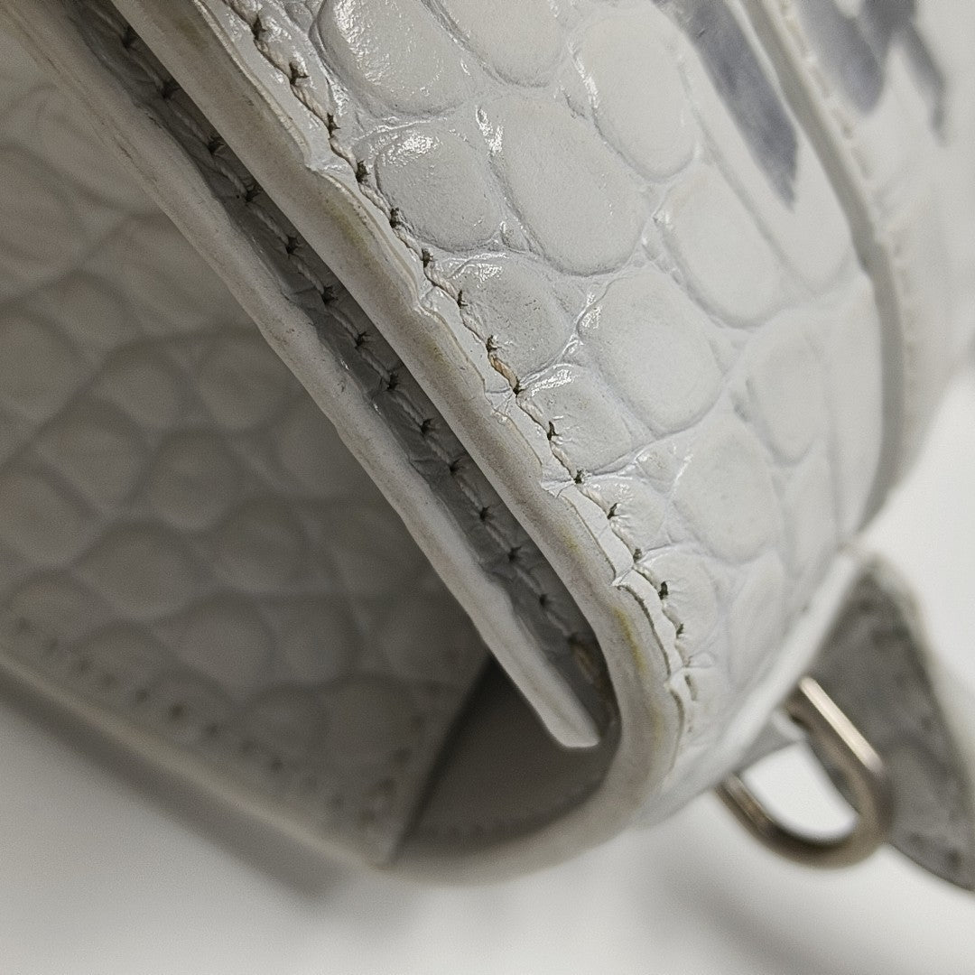 Hourglass Small Calfskin White