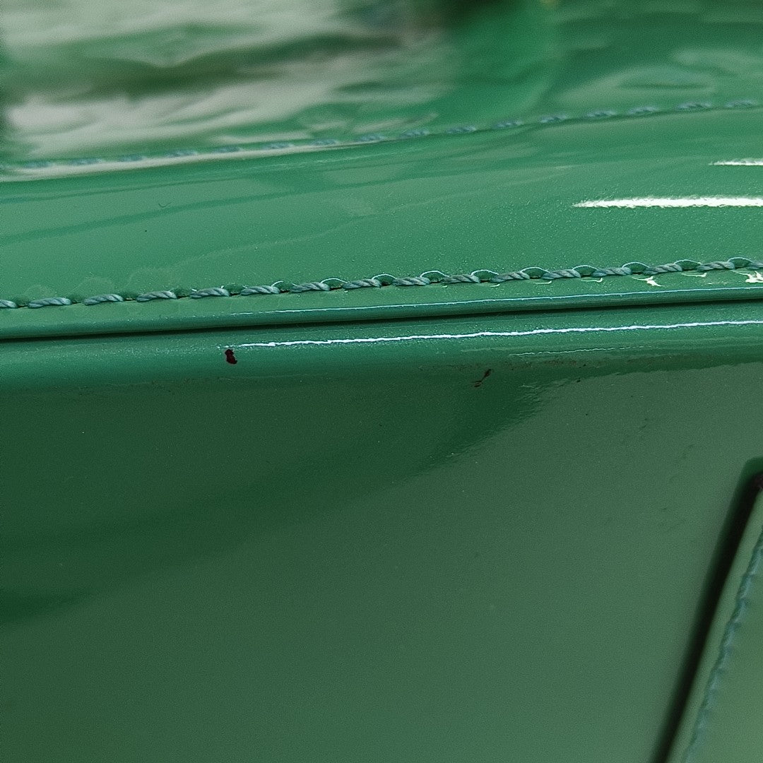ALMA BB Monogram Patent Leather Green