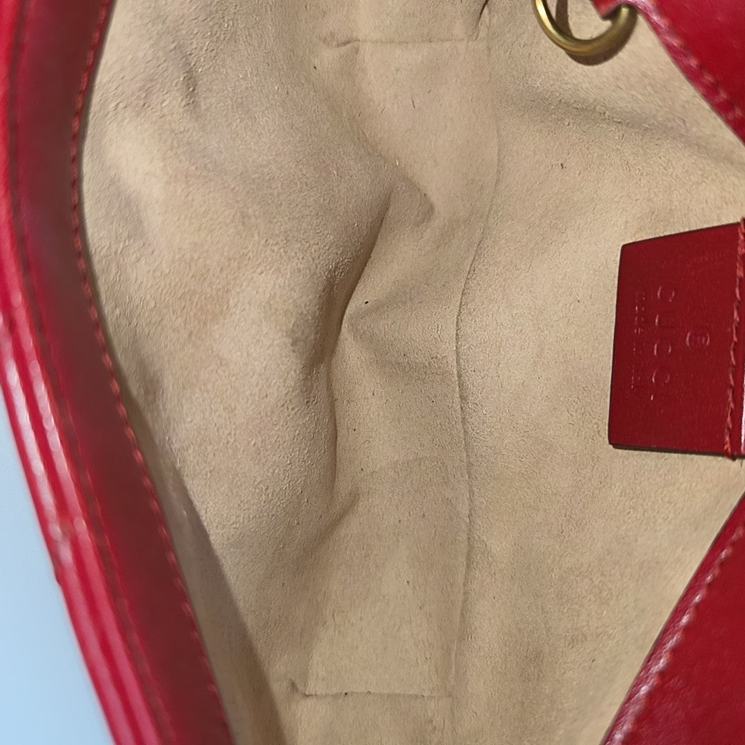 GG Marmont Mini Quilted Calfskin Red