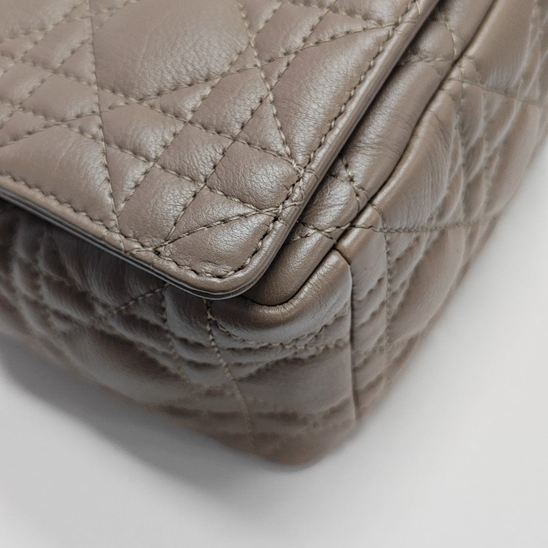 Dior Caro Medium Cannage Calfskin Gray