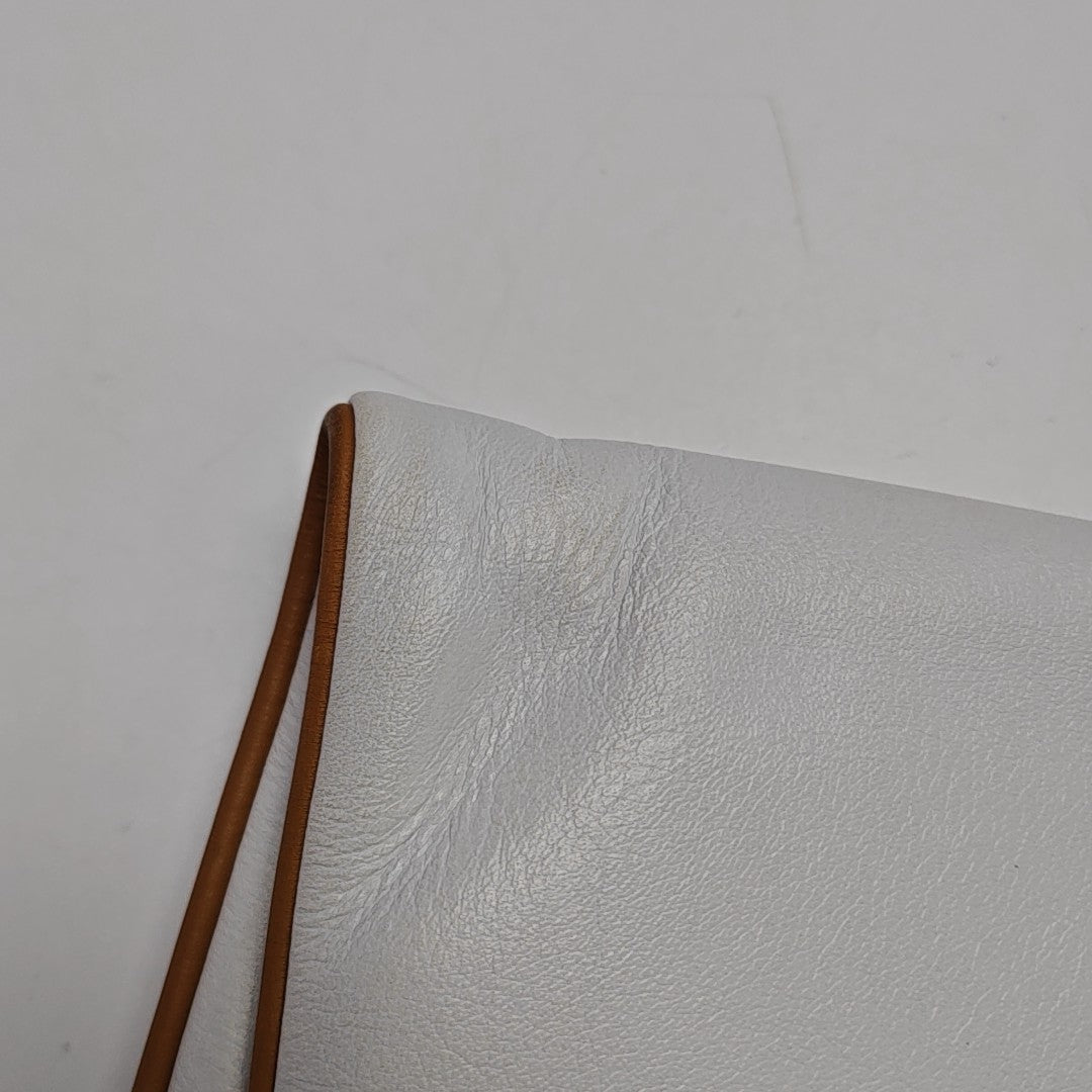 MACADAM CLUTCHES Calfskin White
