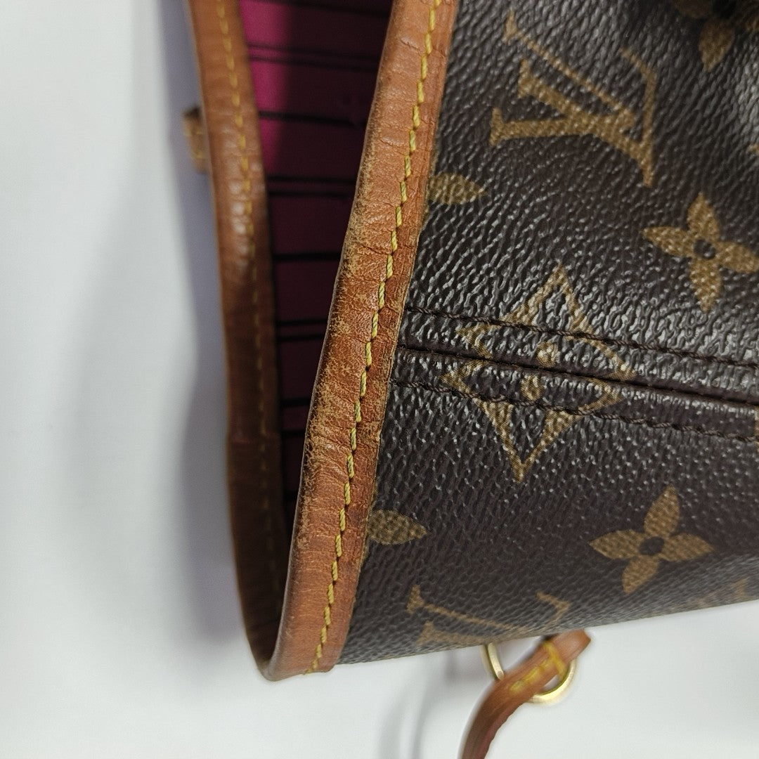 NEVERFULL MM Monogram Coated Canvas Brown