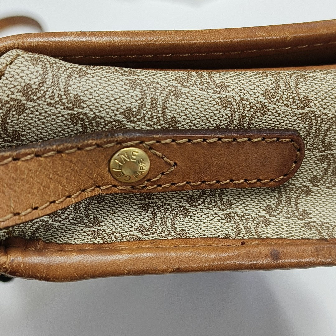Coated Canvas Crossbody Bag Beige