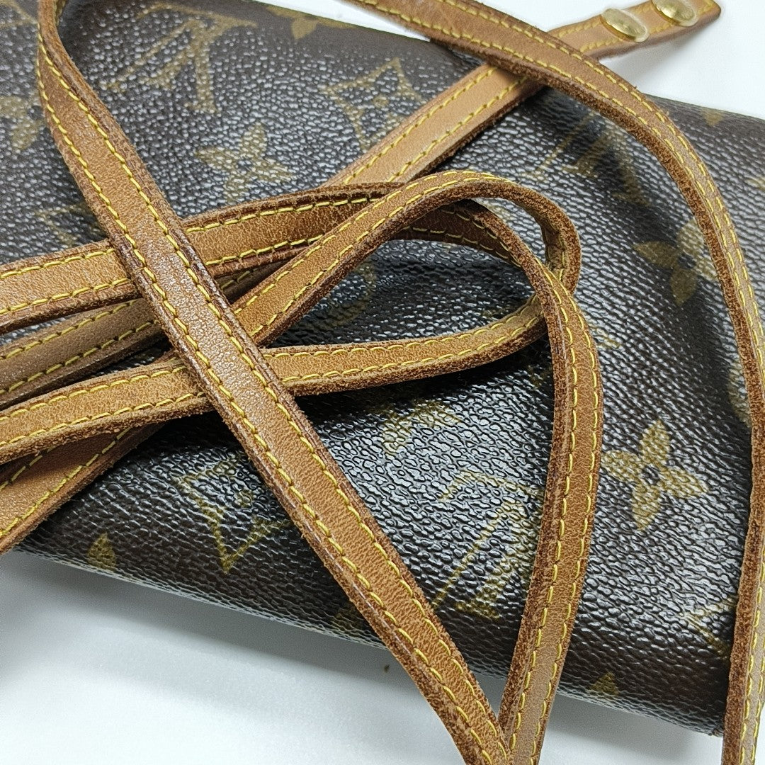 TWIN GM Monogram Coated Canvas Brown