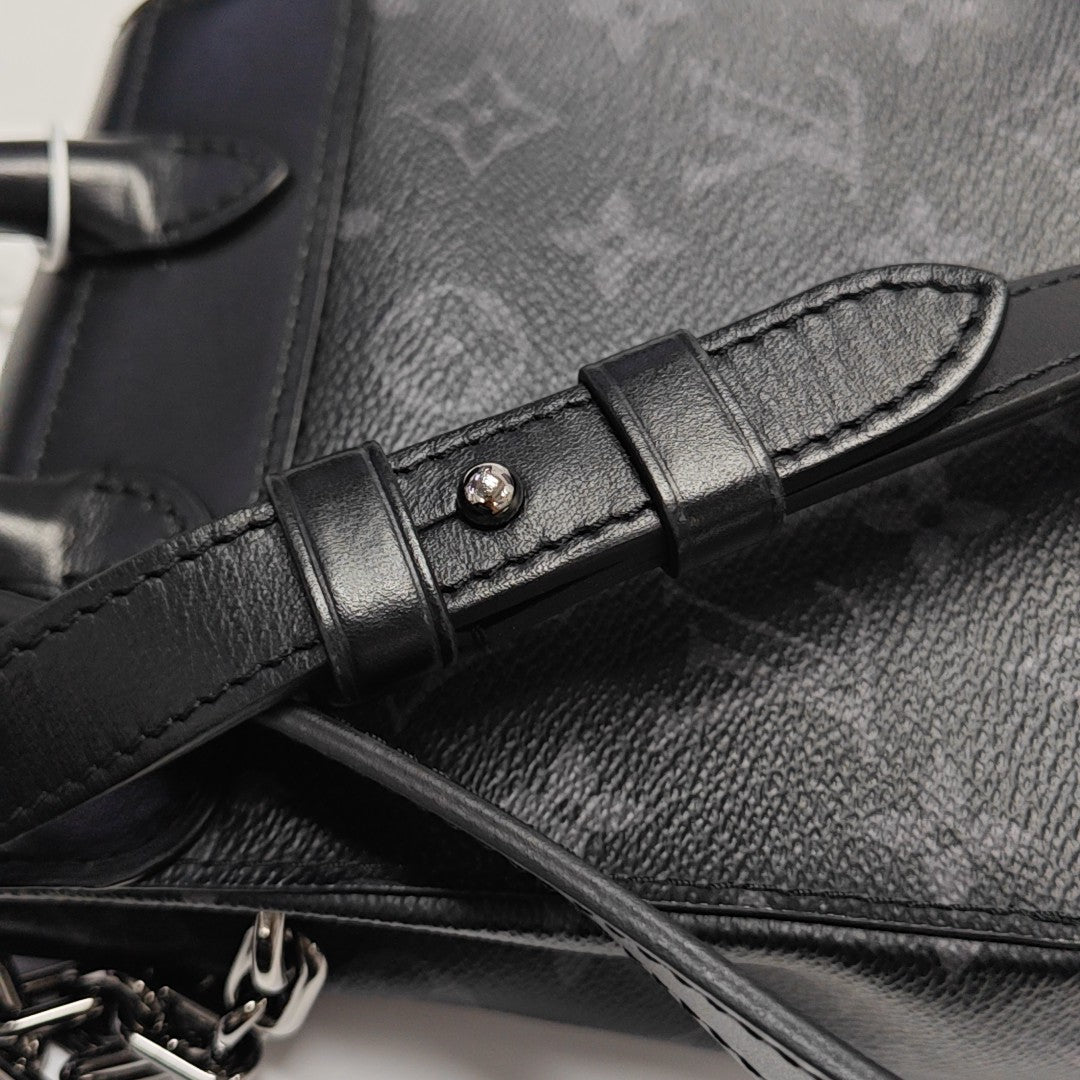 STEAMER Extra Small Monogram Coated Canvas Black