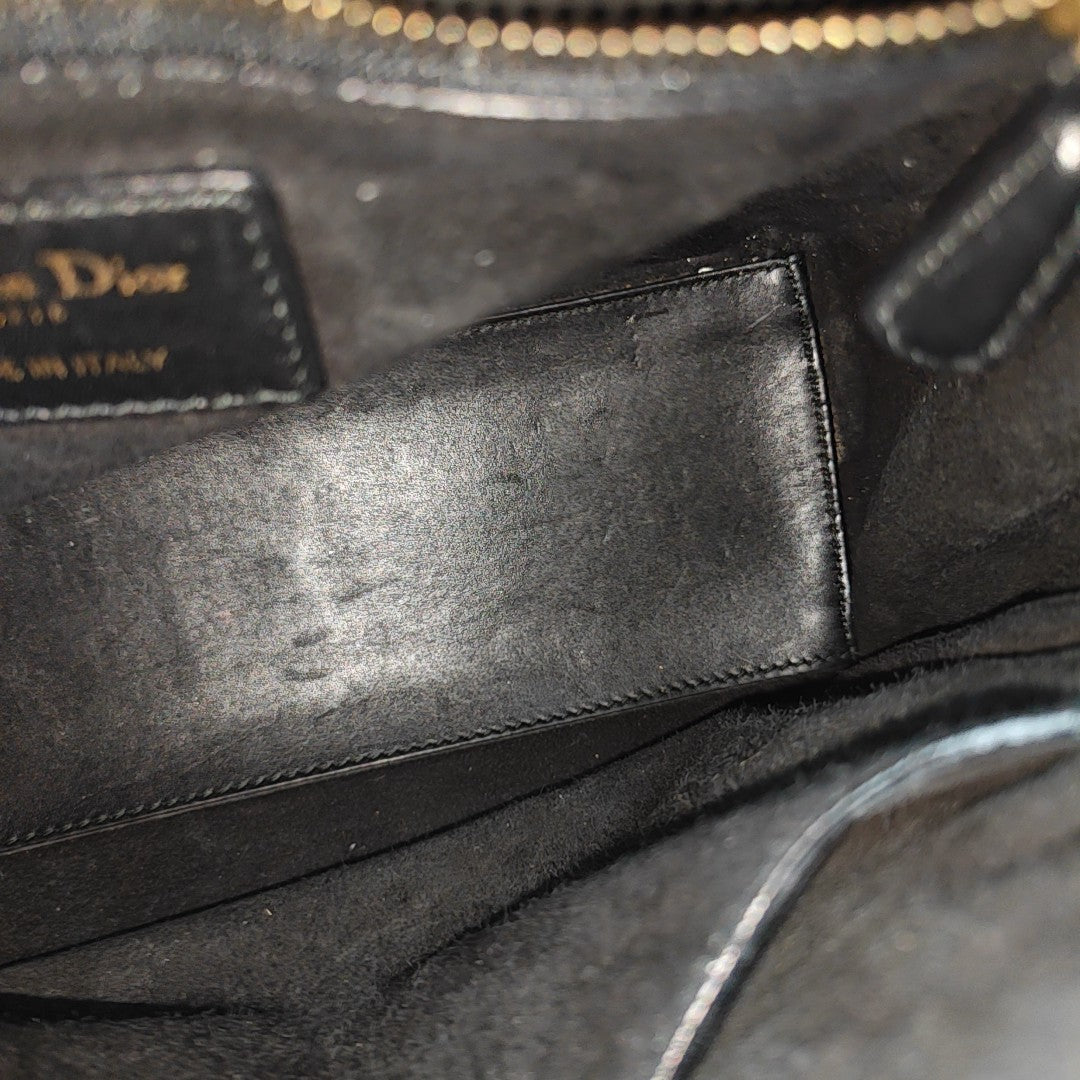 Lady Dior Medium Cannage Lambskin Black