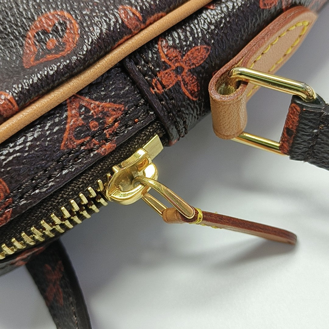 DANUBE MM Monogram Coated Canvas Brown