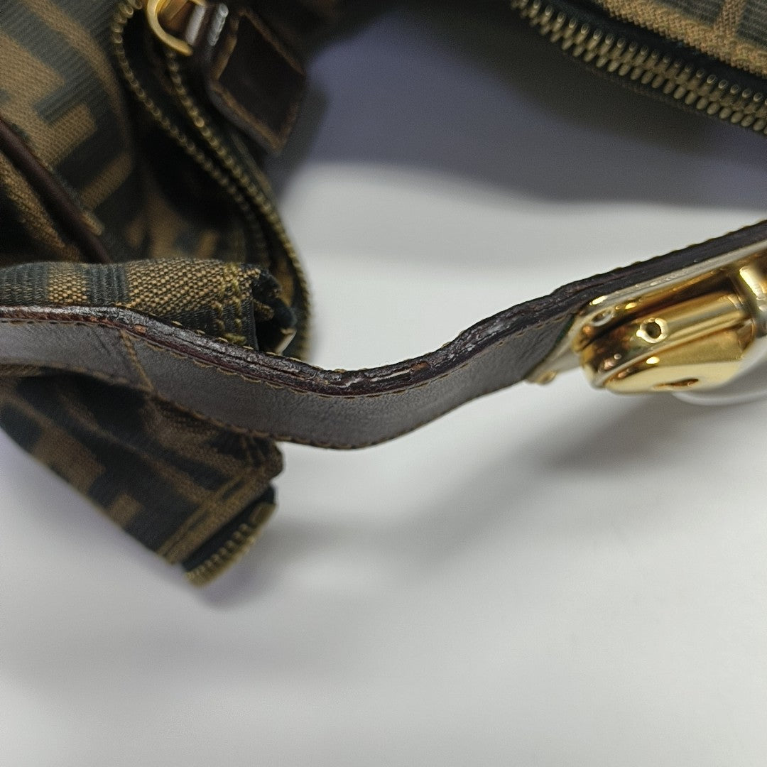 Canvas Top Handle Bag Brown