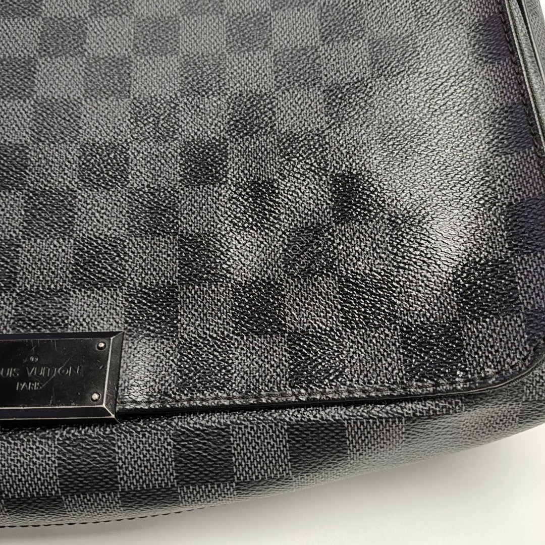 DISTRICT MM Damier Graphite Coated Canvas Gray