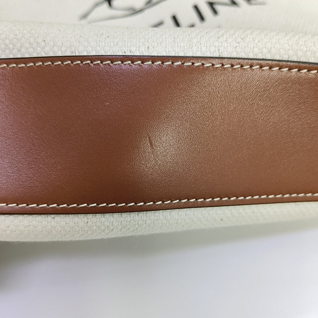 CABAS CELINE Small Canvas Beige
