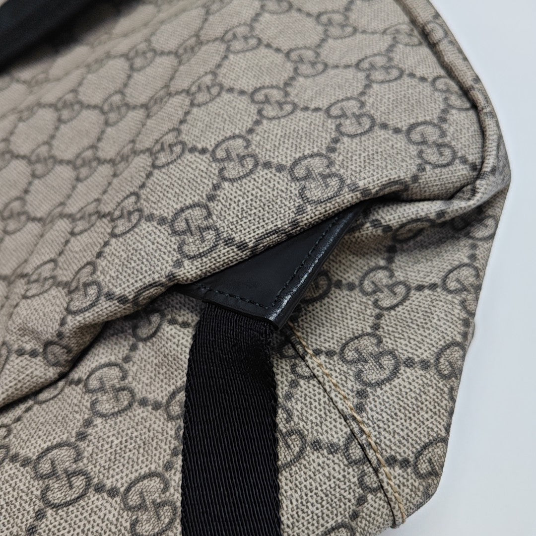 Monogram Coated Canvas Backpack Brown