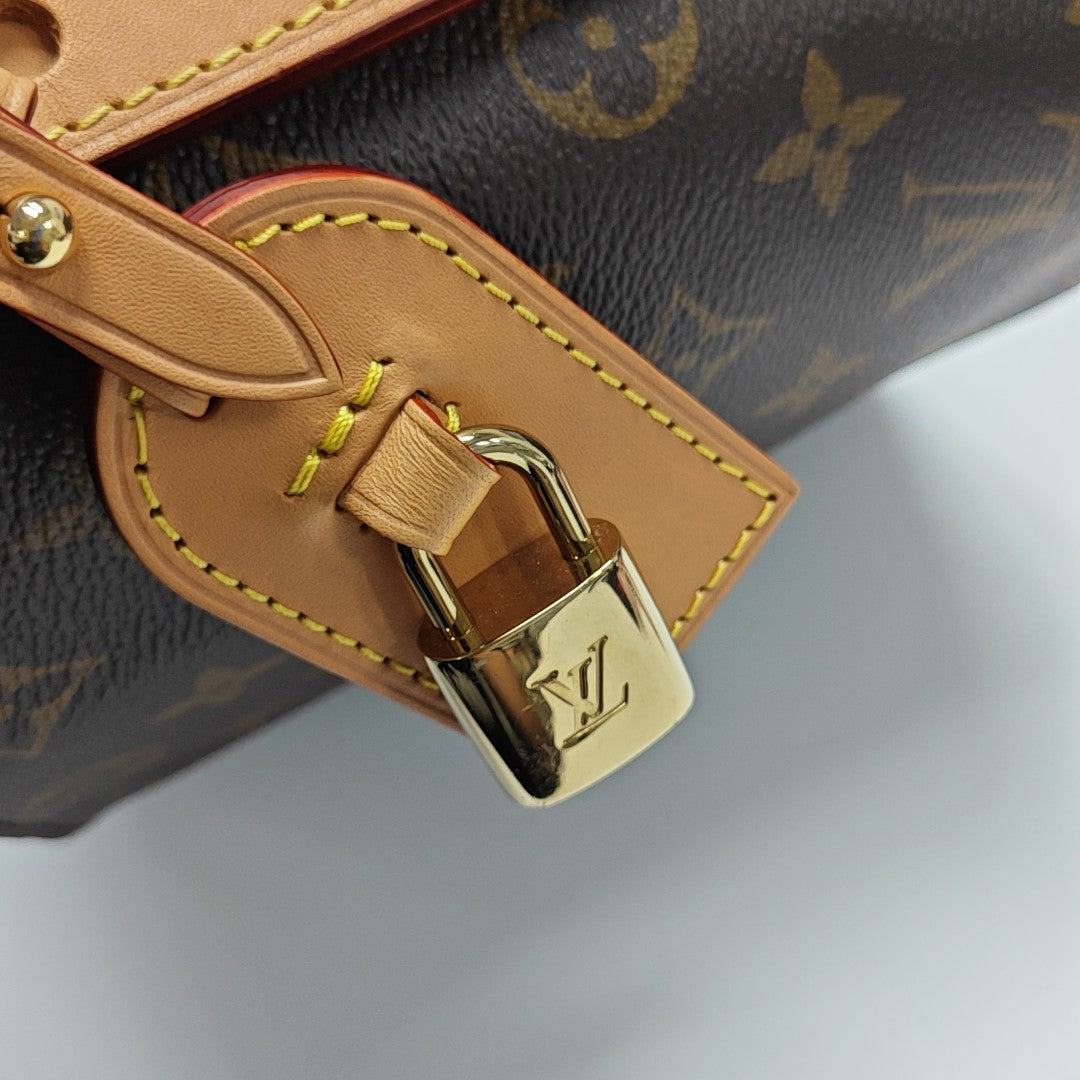 ALL IN BB Monogram Coated Canvas Brown