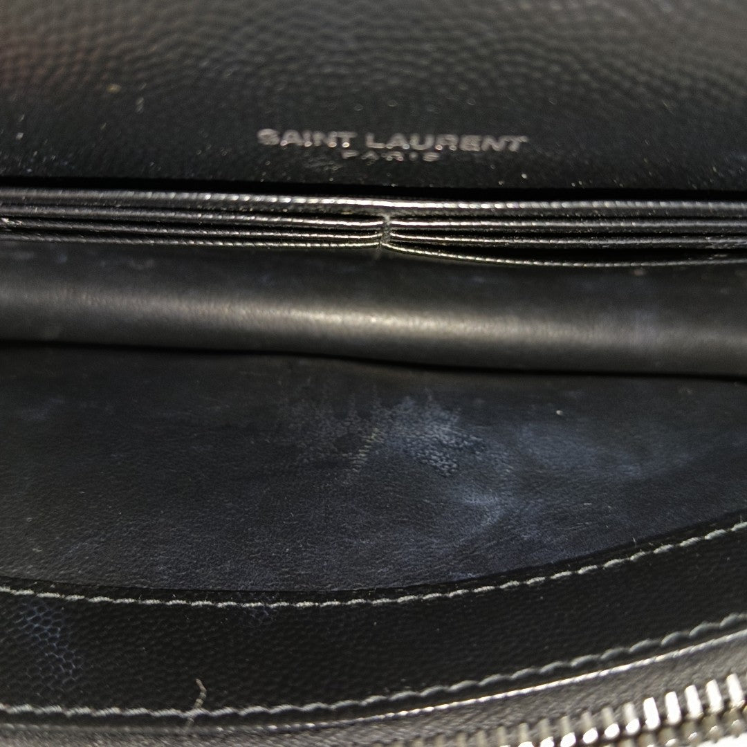MONOGRAM Chevron Calfskin Black
