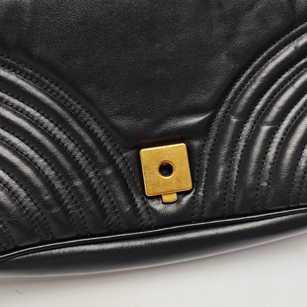 GG Marmont Medium Quilted Calfskin Black