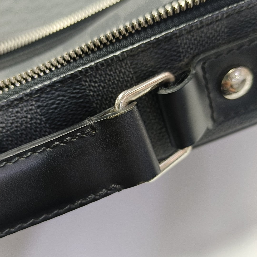 STEEVE Damier Graphite Coated Canvas Gray