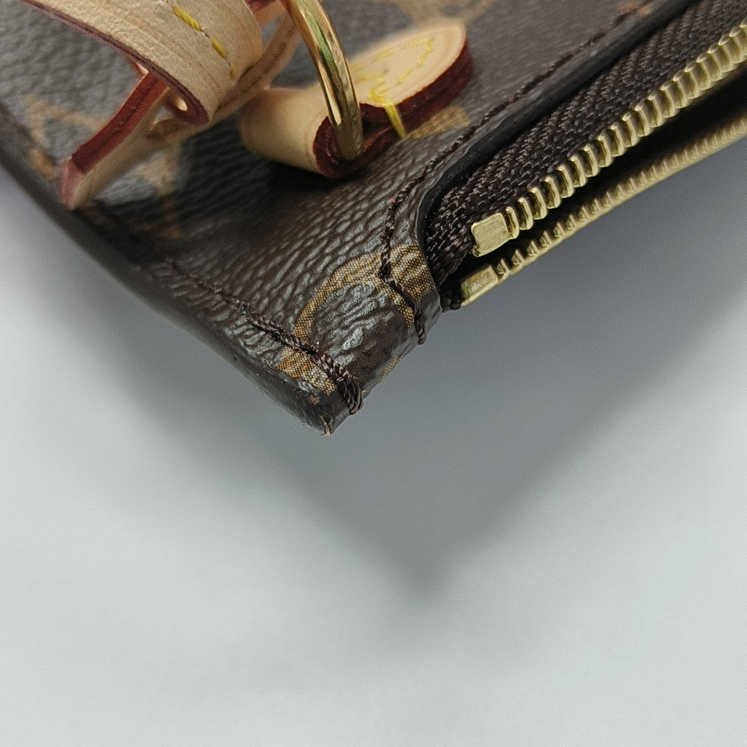 NEVERFULL MM Monogram Coated Canvas Brown