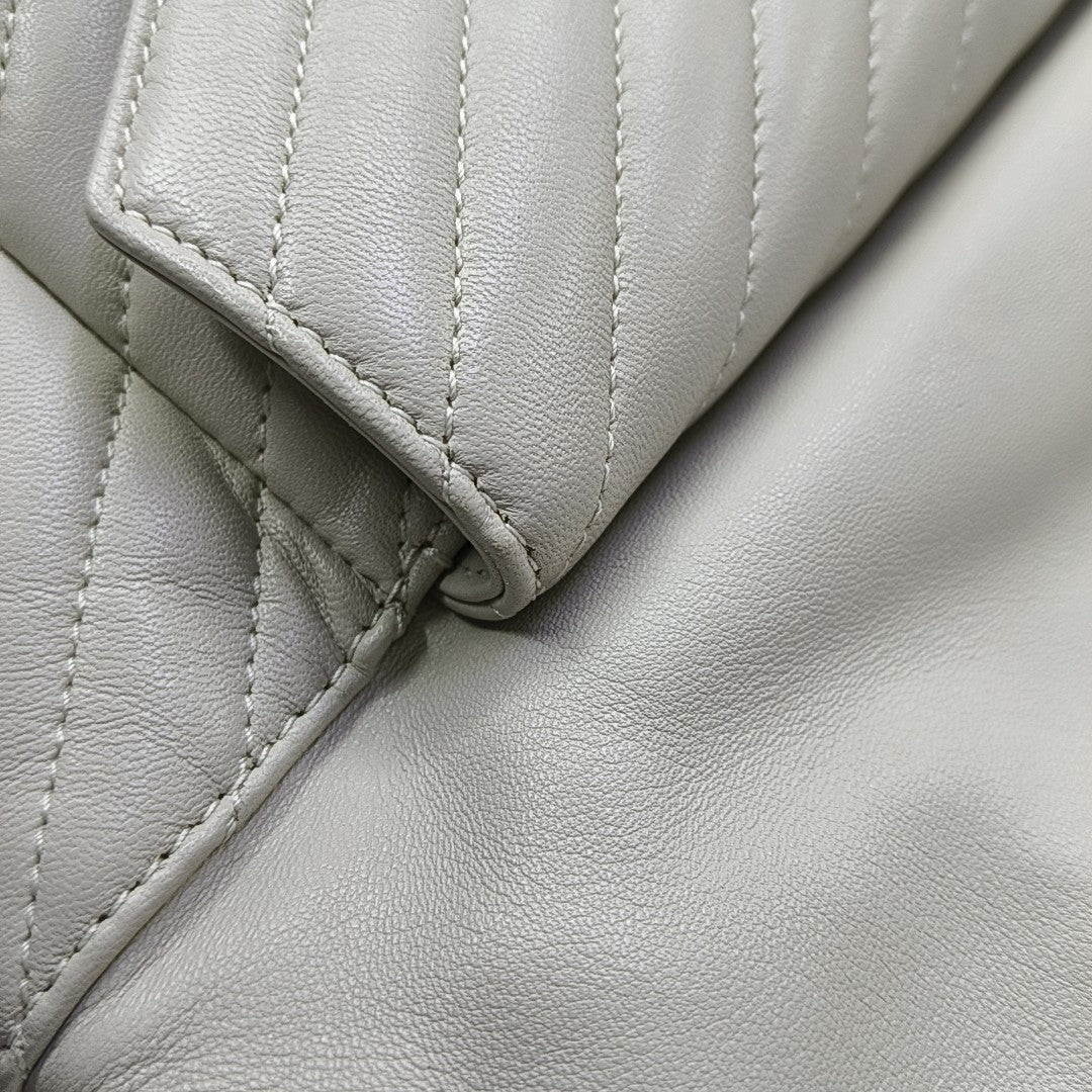JOE Quilted Lambskin White