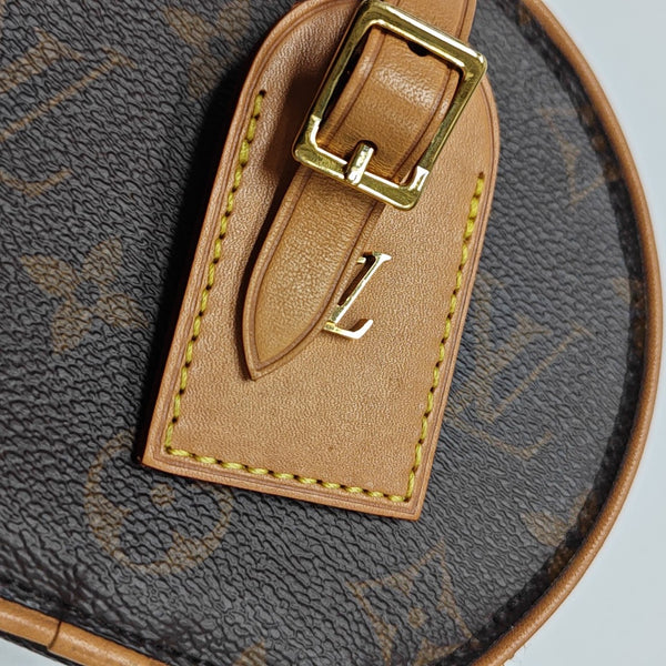 BOITE CHAPEAU Mini Monogram Coated Canvas Brown