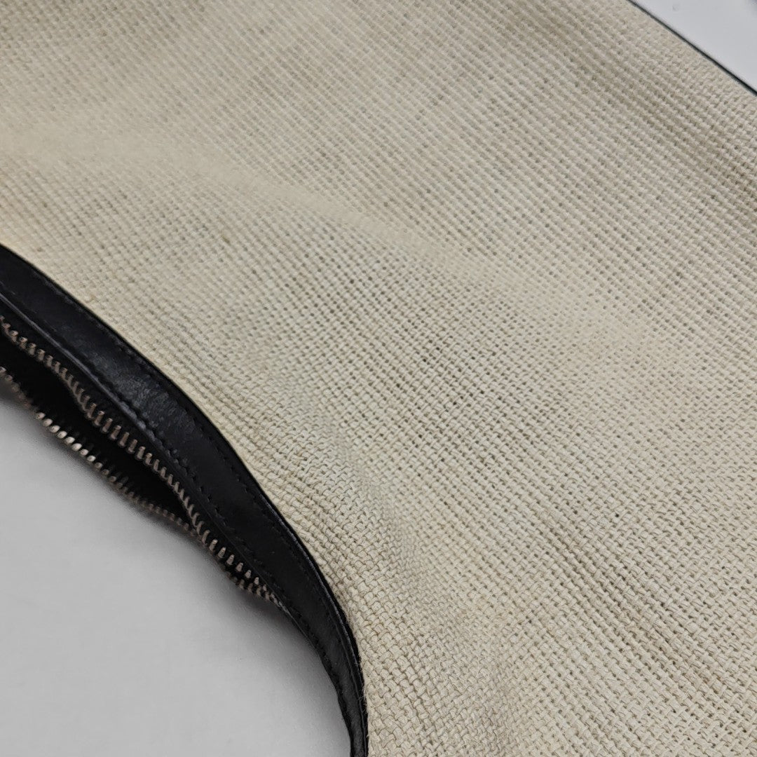 Fabric Shoulder Bag White