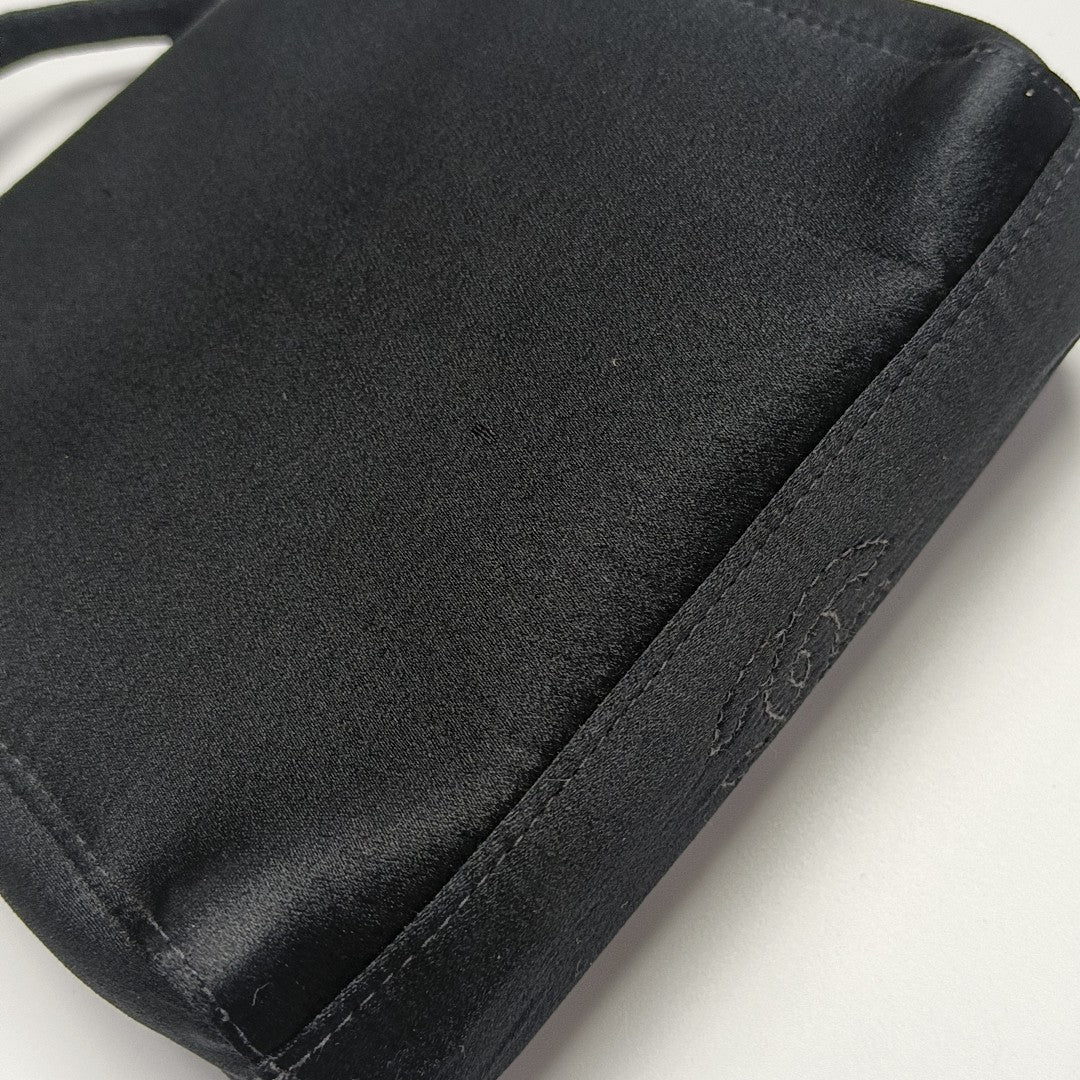 Silk Satin Tote Bag Black
