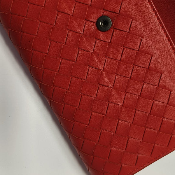 Lambskin Clutch Red