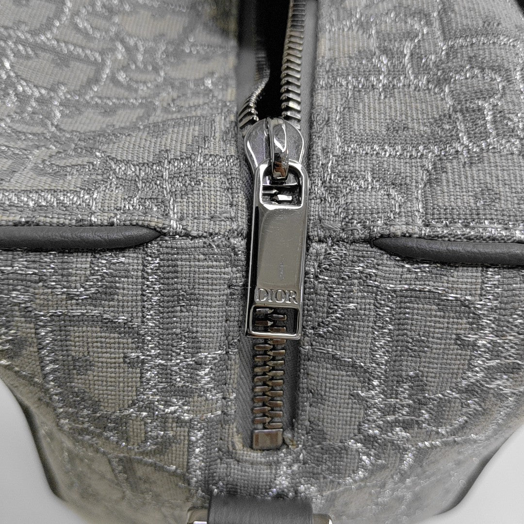 Oblique Canvas Shoulder Bag Gray
