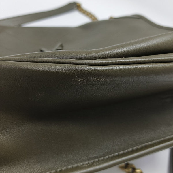NIKI Medium Chevron Lambskin Green