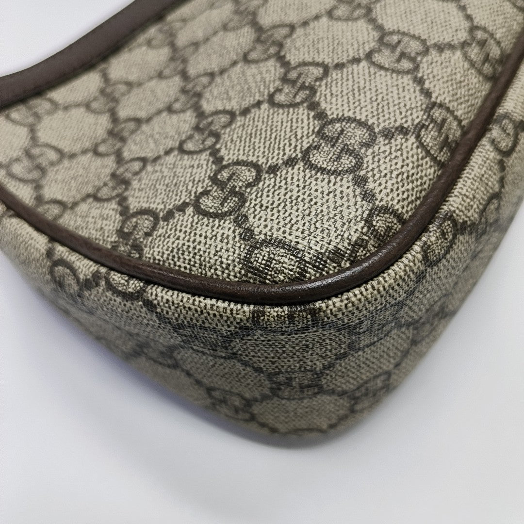 Ophidia Small Monogram Coated Canvas Beige