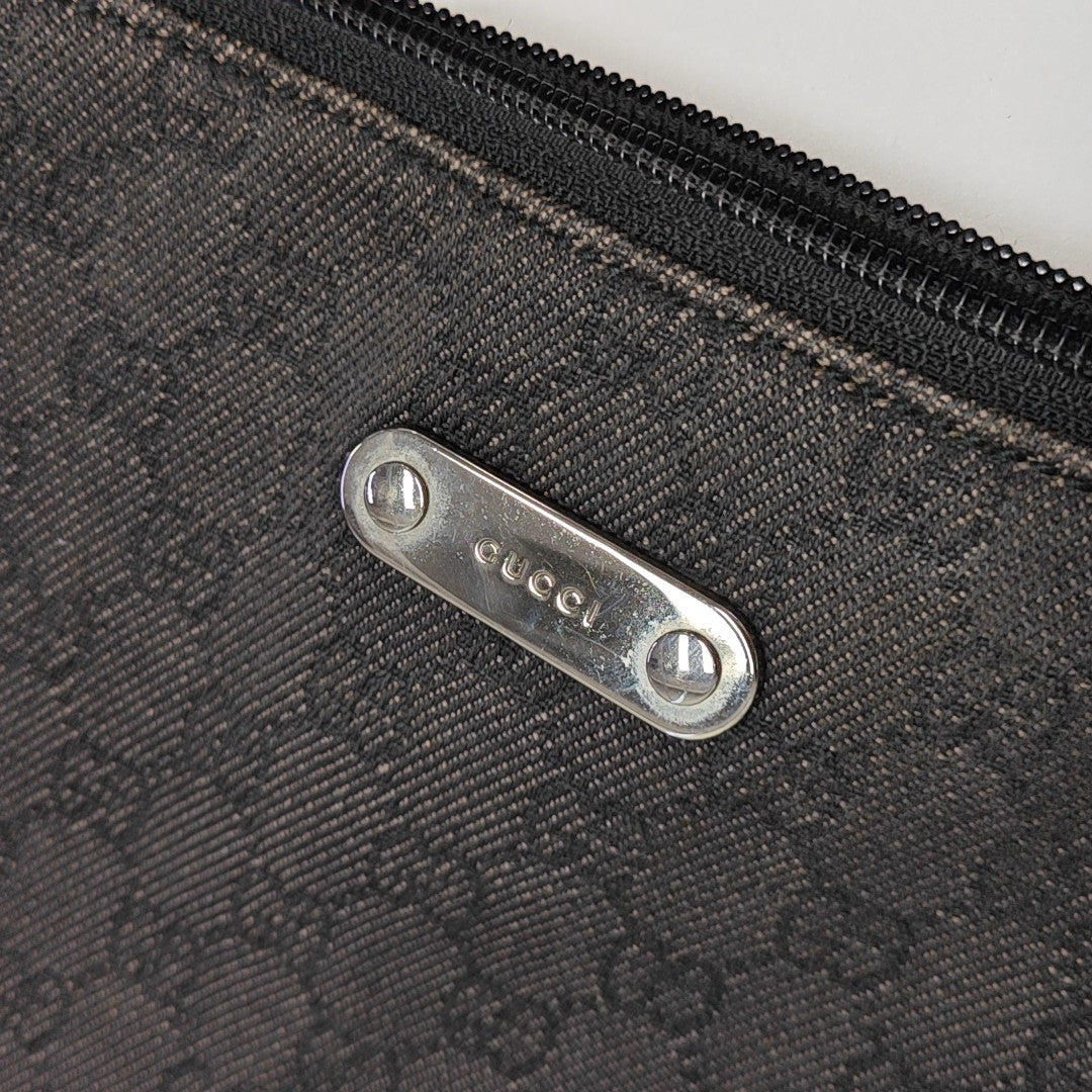 Monogram Canvas Shoulder Bag Black