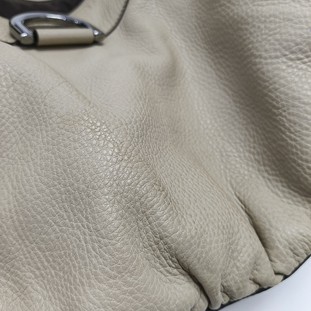 D Gold Monogram Calfskin Beige