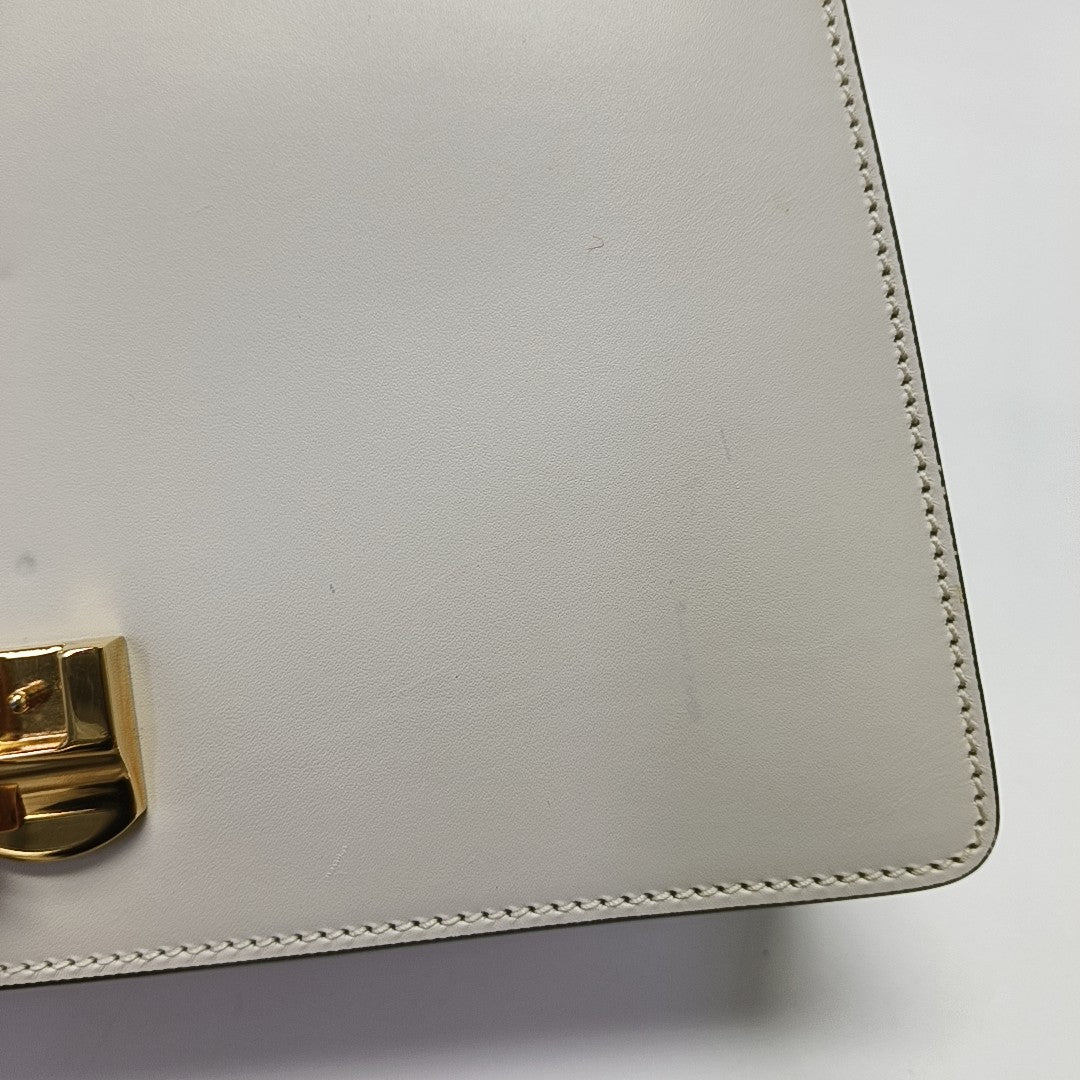 Sylvie Small Calfskin White