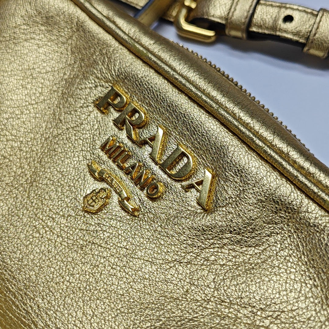 Calfskin Shoulder Bag Gold