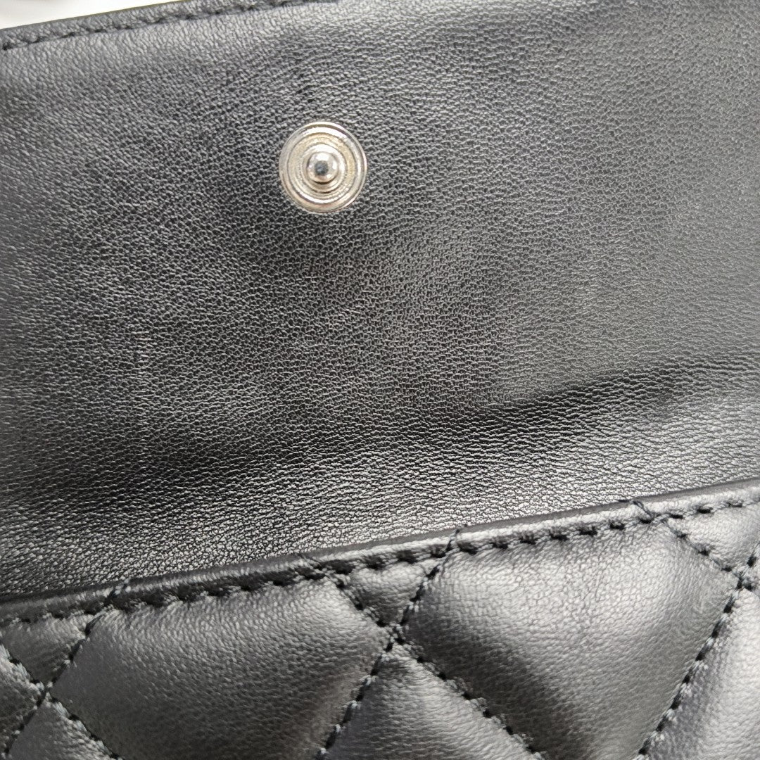 Quilted Lambskin Wallet Black